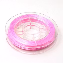 Elastisk tråd, 0,8mm, 10 meter, Rosa