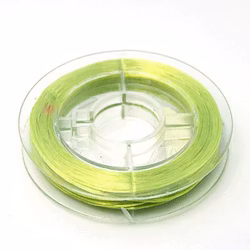 Elastisk tråd, 0,8mm, 10 meter, Gulgrön