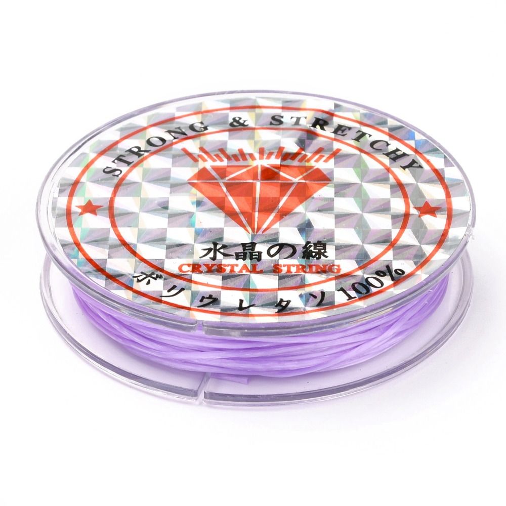 Elastisk tråd, 0,8mm, 10 meter, Lila