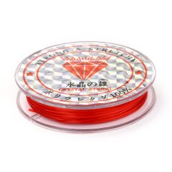 Elastisk tråd, 0,8mm, 10 meter, Röd