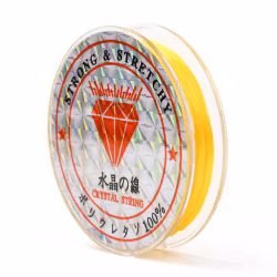 Elastisk tråd, 0,8mm, 10 meter, Gul
