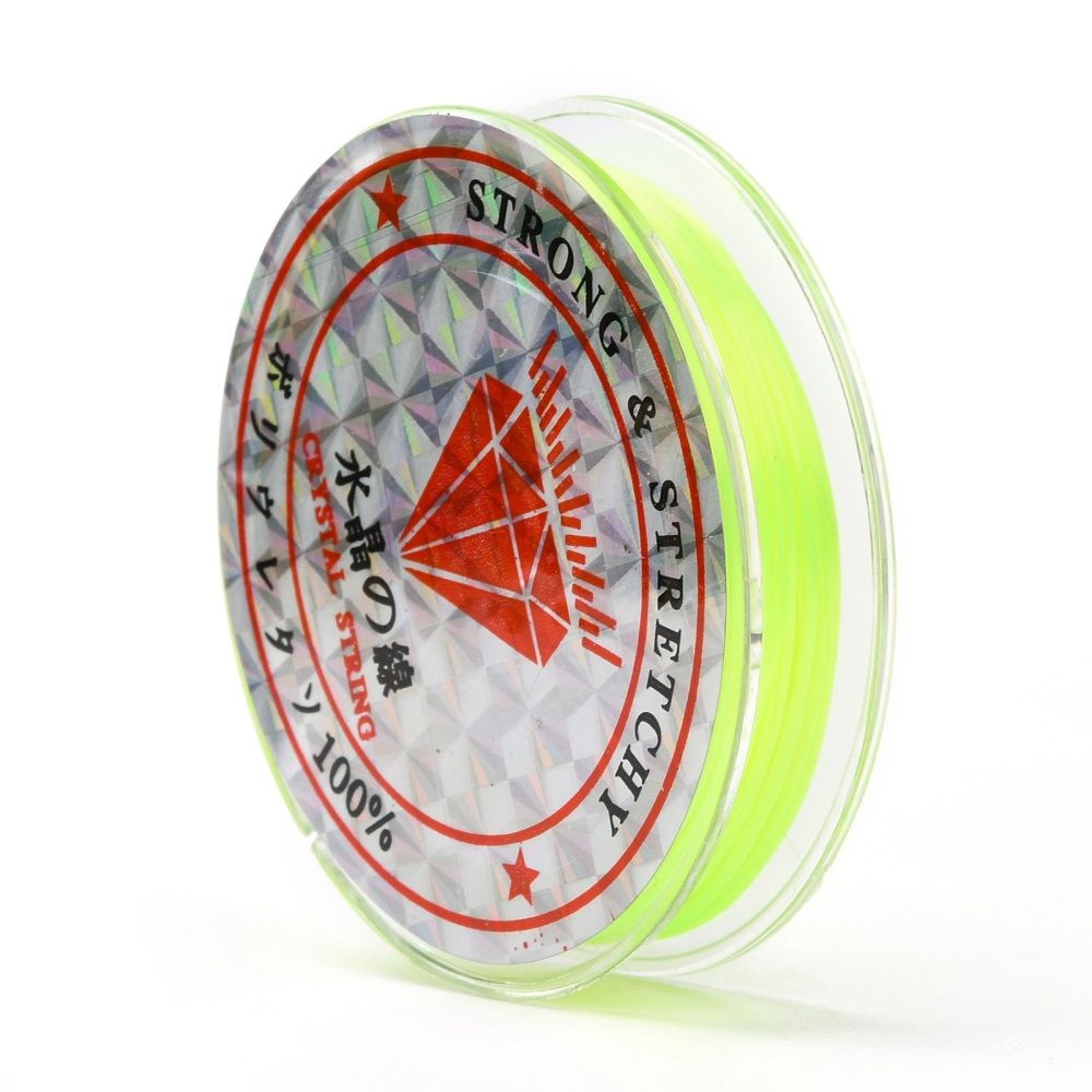 Elastisk tråd, 0,8mm, 10 meter, Gröngul