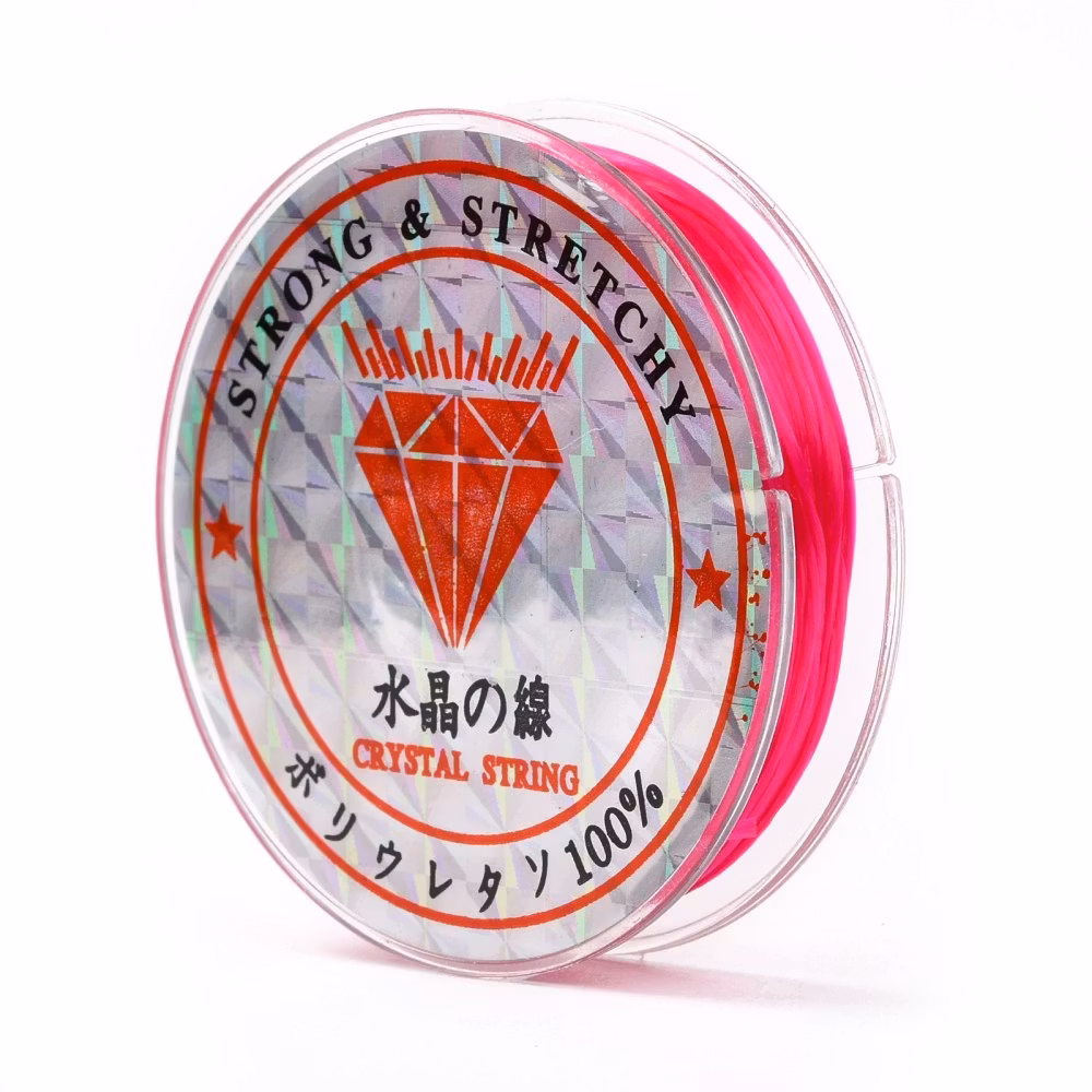 Elastisk tråd, 0,8mm, 10 meter, Crimson