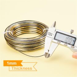 Aluminiumvajer, 1mm, 93,6 meter, Flerfärgad