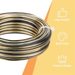 Aluminiumvajer, 1mm, 93,6 meter, Flerfärgad