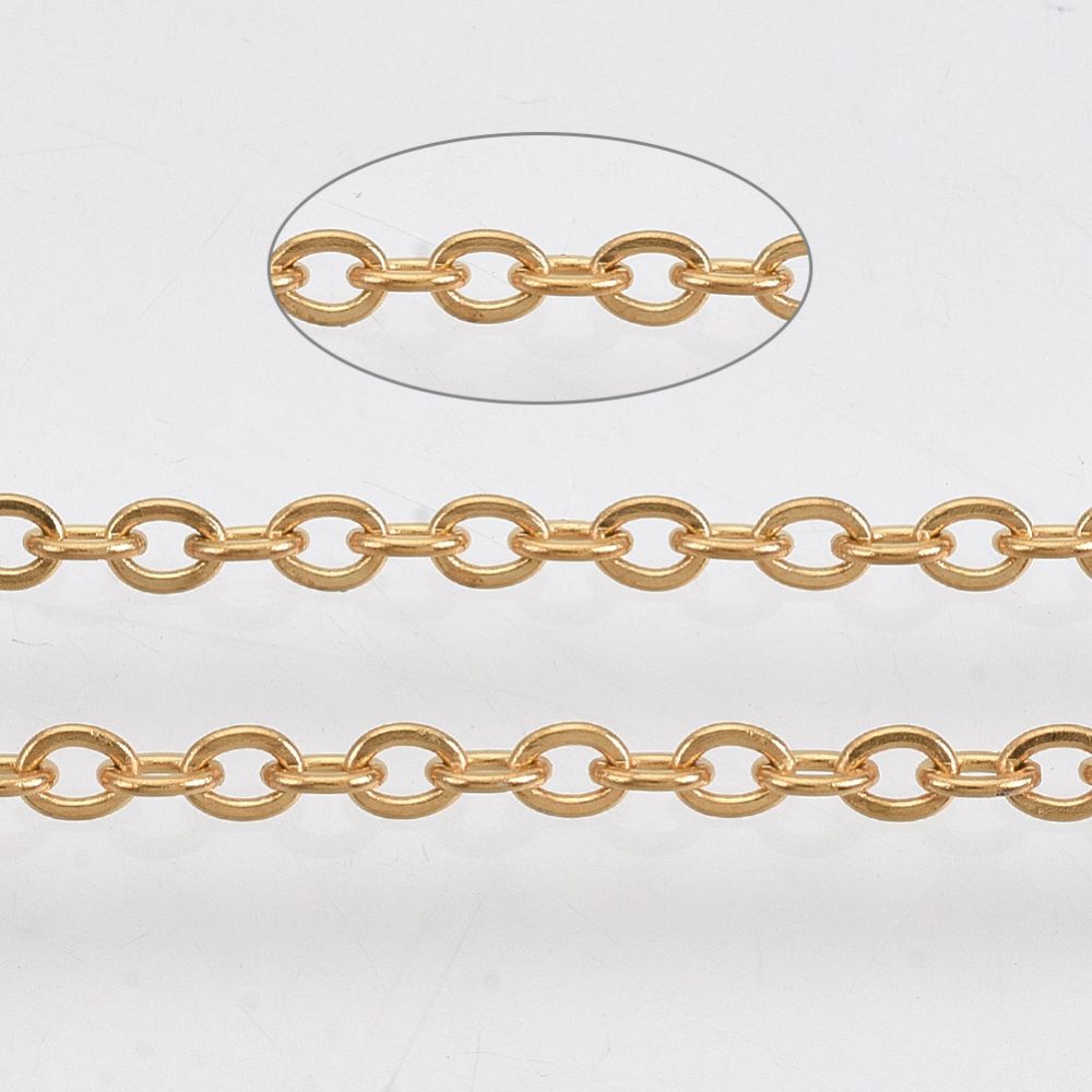 Kedja, Rostfritt stål, 3.5x2x0.5mm
