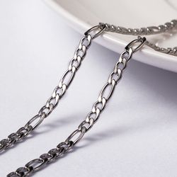 Kedja, Rostfritt stål,  4x3x0.8mm & 6.5x3x0.8mm