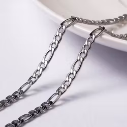 Kedja, Rostfritt stål,  4x3x0.8mm & 6.5x3x0.8mm