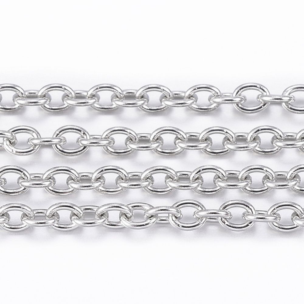 Kedja, Rostfritt stål, 2.5x2x0.5mm
