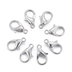 Klolås, 14x8mm, 25st, Platinum