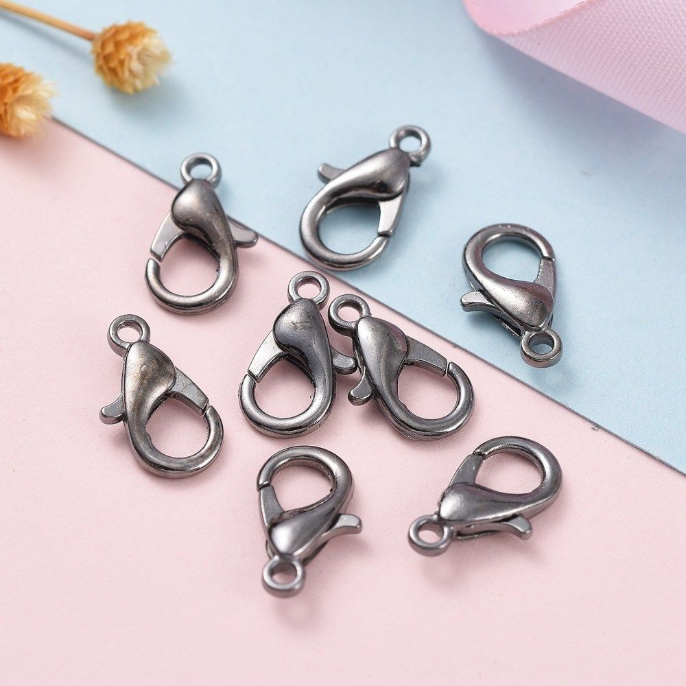 Klolås, 14x8mm, 25st, Gunmetal