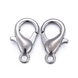 Klolås, 14x8mm, 25st, Gunmetal