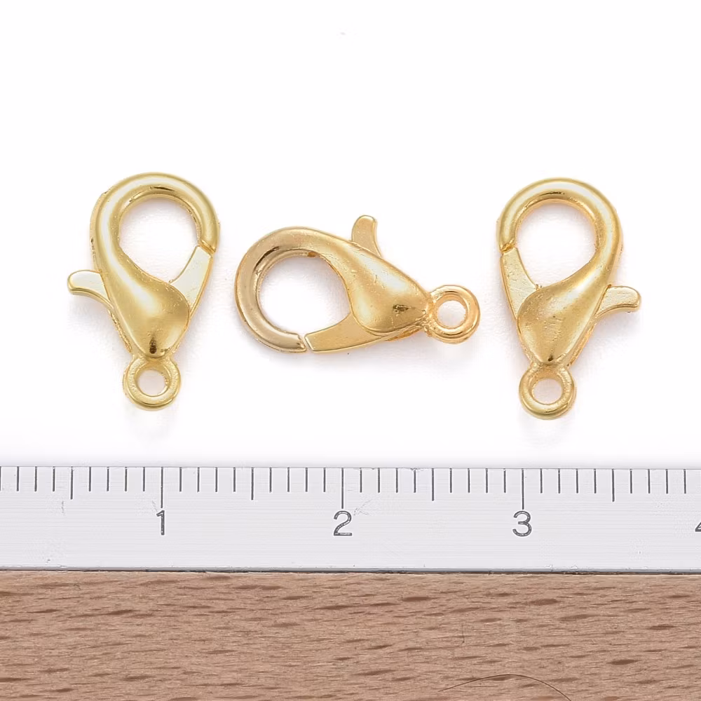 Klolås, 14x8mm, 25st, Guld