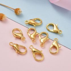 Klolås, 14x8mm, 25st, Guld