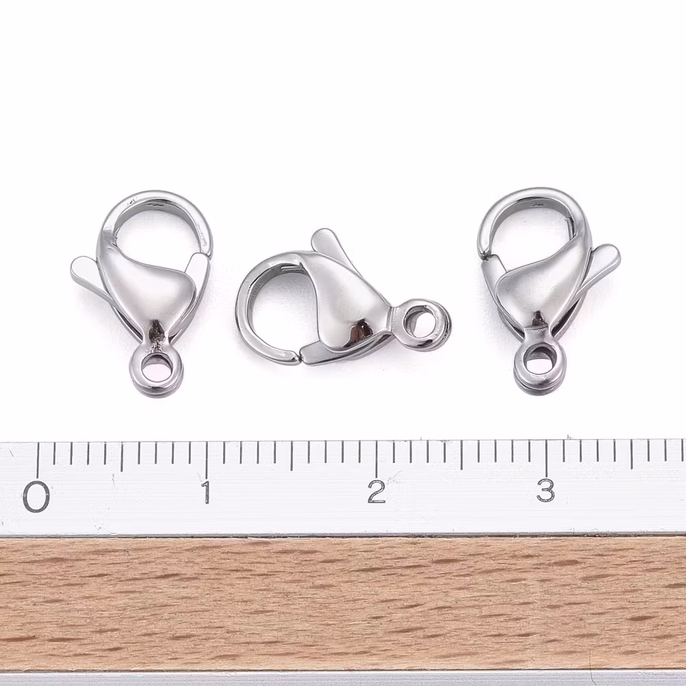 Klolås, Rostfritt stål, 13x8mm, 10st