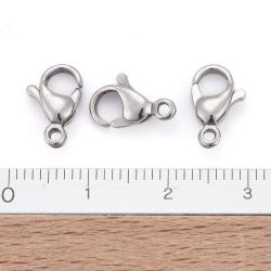 Klolås, Rostfritt stål, 12x7,5mm, 10st