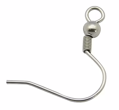 Örhängeskrokar, Rostfritt stål, 20x19x0.7mm, 20st