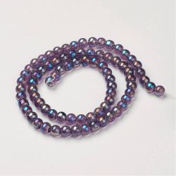 Glaspärlor, DarkSlate Blue, 6mm