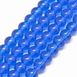 Glaspärlor, Royal Blue, 8mm