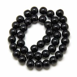 Glaspärlor, Black, 4mm