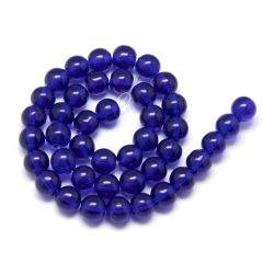 Glaspärlor, Blue, 6mm
