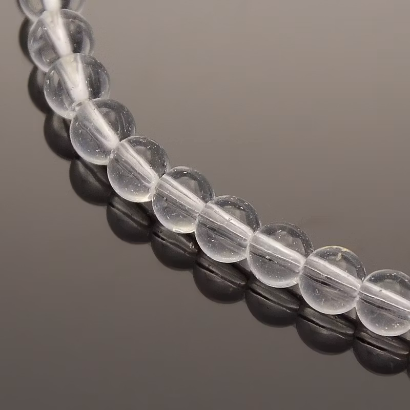 Glaspärlor, Clear, 4mm