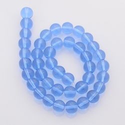 Glaspärlor, Light Blue, 6mm