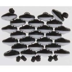 Matubo Tjeckiska Super Duo, Duets Black/White Opaque "03849"