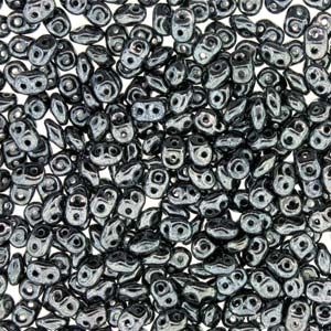 Matubo Tjeckiska Super Duo, Jet Hematite "23980-14400"