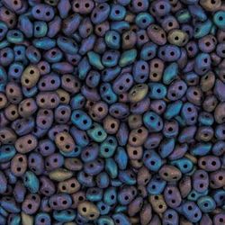 Matubo Tjeckiska Super Duo, Jet Rainbow Iris Matte "23980-21105"
