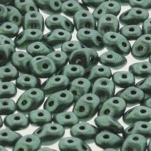 Matubo Tjeckiska Super Duo, Jet Metalic Suede Light Green "23980-79051"