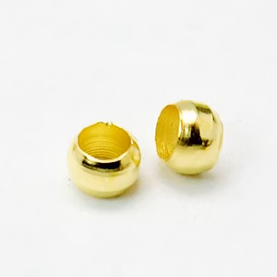 Klämpärlor, 3mm, Hål 2mm, 100 st