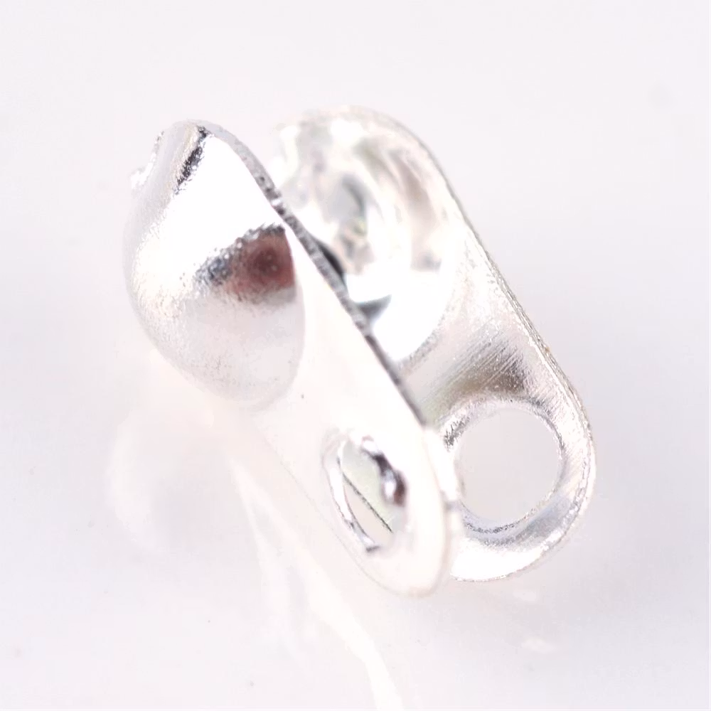 Knutgömma, 8x6mm, Silver, 100 st