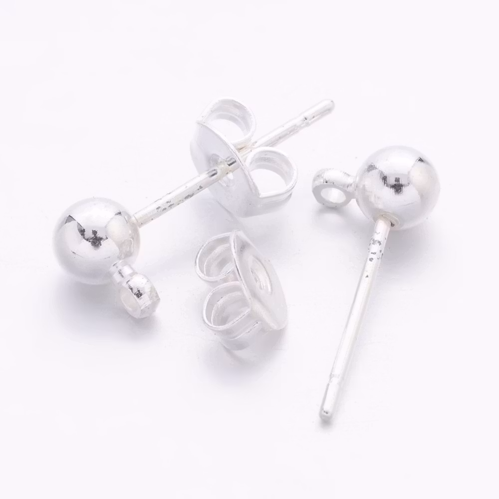 Örhänges stift, 16x0.8mm, 10par, Silver
