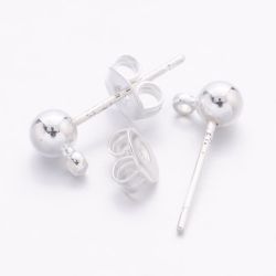 Örhänges stift, 16x0.8mm, 10par, Silver
