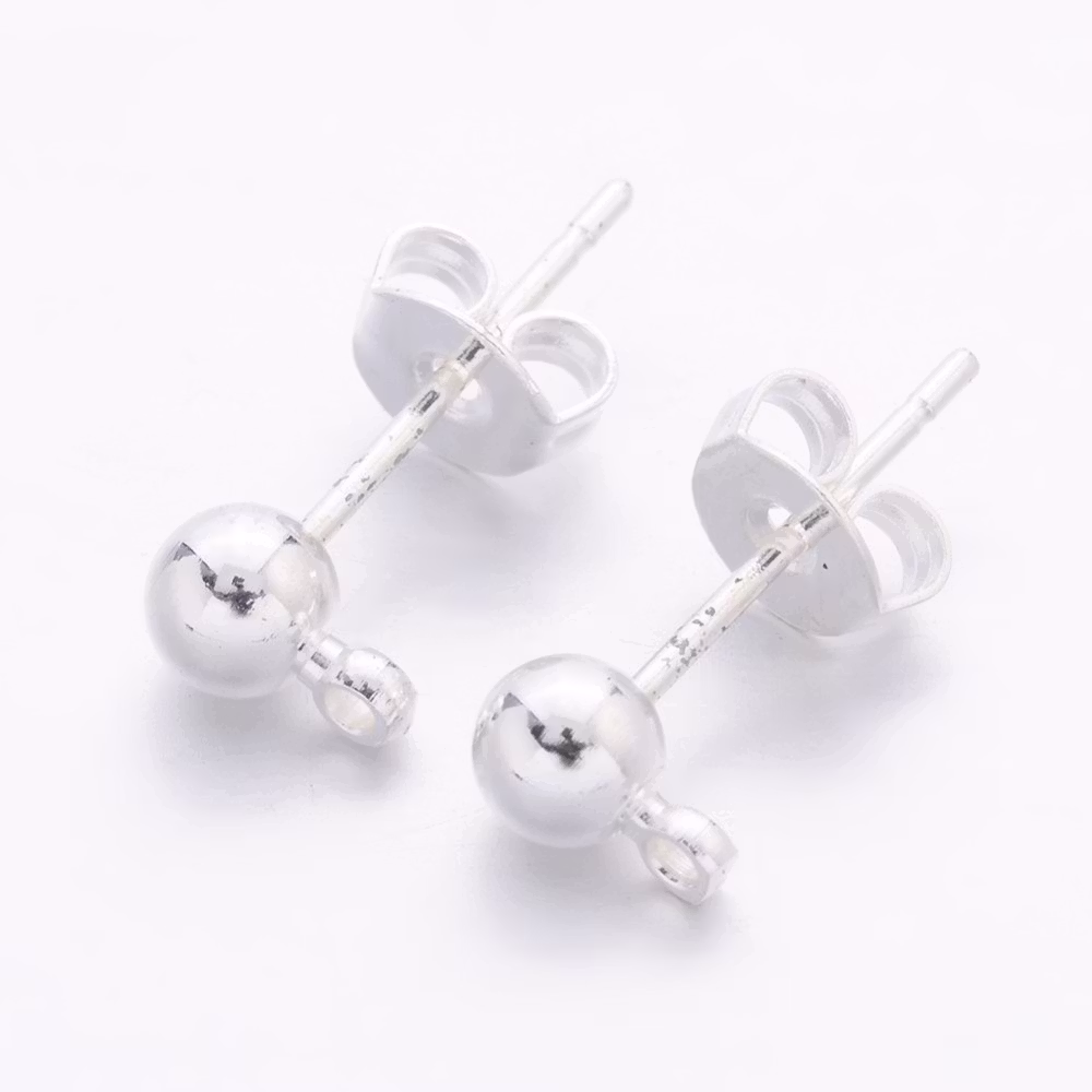 Örhänges stift, 16x0.8mm, 10par, Silver