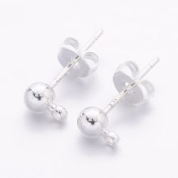 Örhänges stift, 16x0.8mm, 10par, Silver