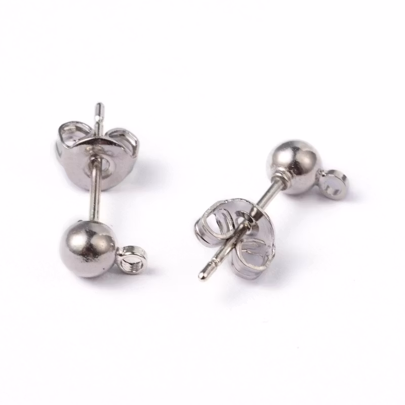 Örhänges stift, 16x0.8mm, 10par, Platina