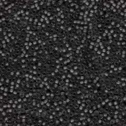 MIYUKI, Japanese Seed Beads, Round, 11/0, Semi Matte Black