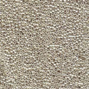 MIYUKI, Japanese Seed Beads, Round, 11/0, Galvanized Silver