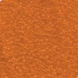 MIYUKI, Japanese Seed Beads, Round, 8/0, Matte Transparent Orange