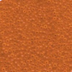 MIYUKI, Japanese Seed Beads, Round, 8/0, Matte Transparent Orange