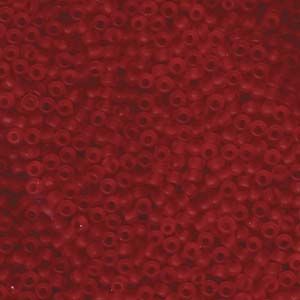 MIYUKI, Japanese Seed Beads, Round, 8/0, Matte Transparent Ruby
