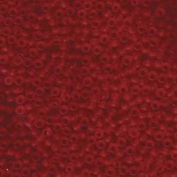 MIYUKI, Japanese Seed Beads, Round, 8/0, Matte Transparent Ruby