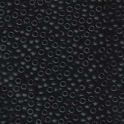 MIYUKI, Japanese Seed Beads, Round, 8/0, Matte Black