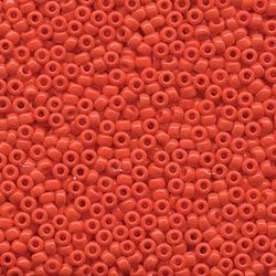 MIYUKI, Japanese Seed Beads, Round, 8/0, Matte Opaque Vermillion Red