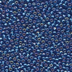 MIYUKI, Japanese Seed Beads, Round, 8/0, Capri Blue AB
