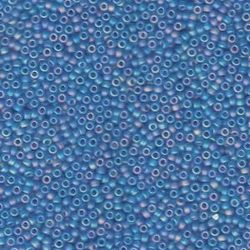 MIYUKI, Japanese Seed Beads, Round, 15/0, Matte Capri Blue AB