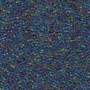 MIYUKI, Japanese Seed Beads, Round, 15/0, Matte Opaque Multi Iris