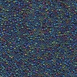 MIYUKI, Japanese Seed Beads, Round, 15/0, Matte Opaque Multi Iris